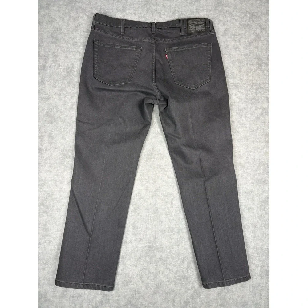 Levi's 541 Men's Jeans 38x30 Charcoal Gray Athletic Taper Stretch Denim